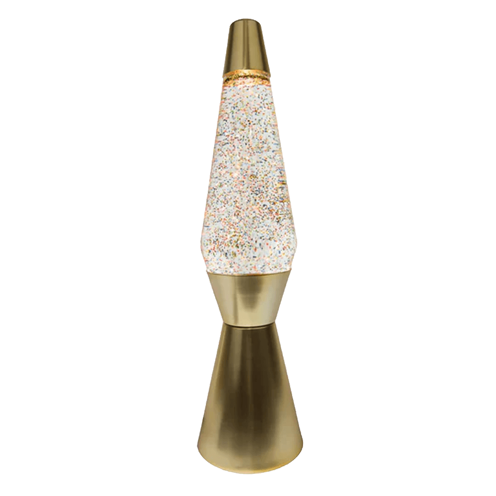 Sbam Design Lava Lamp Bullet oro con glitter