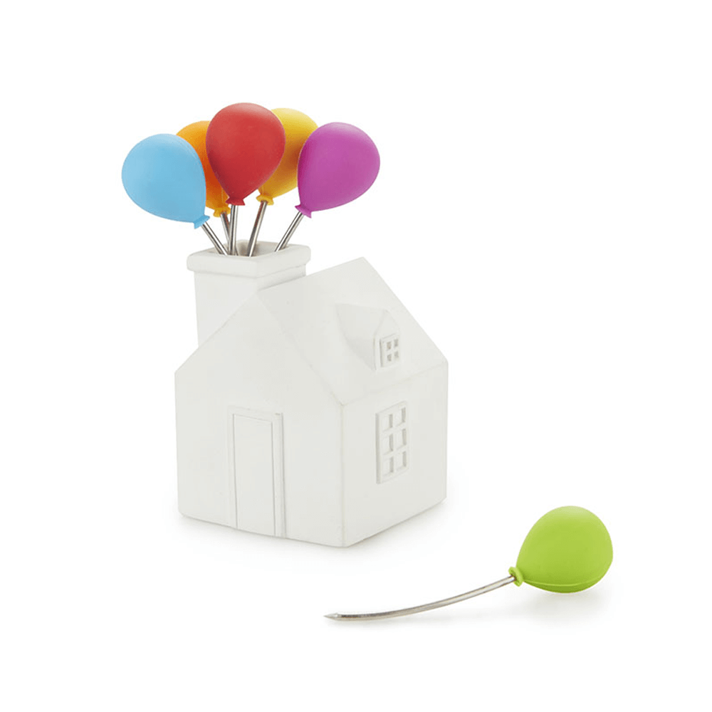 Sbam Design Set di 6 forchettine da aperitivo – House balloon