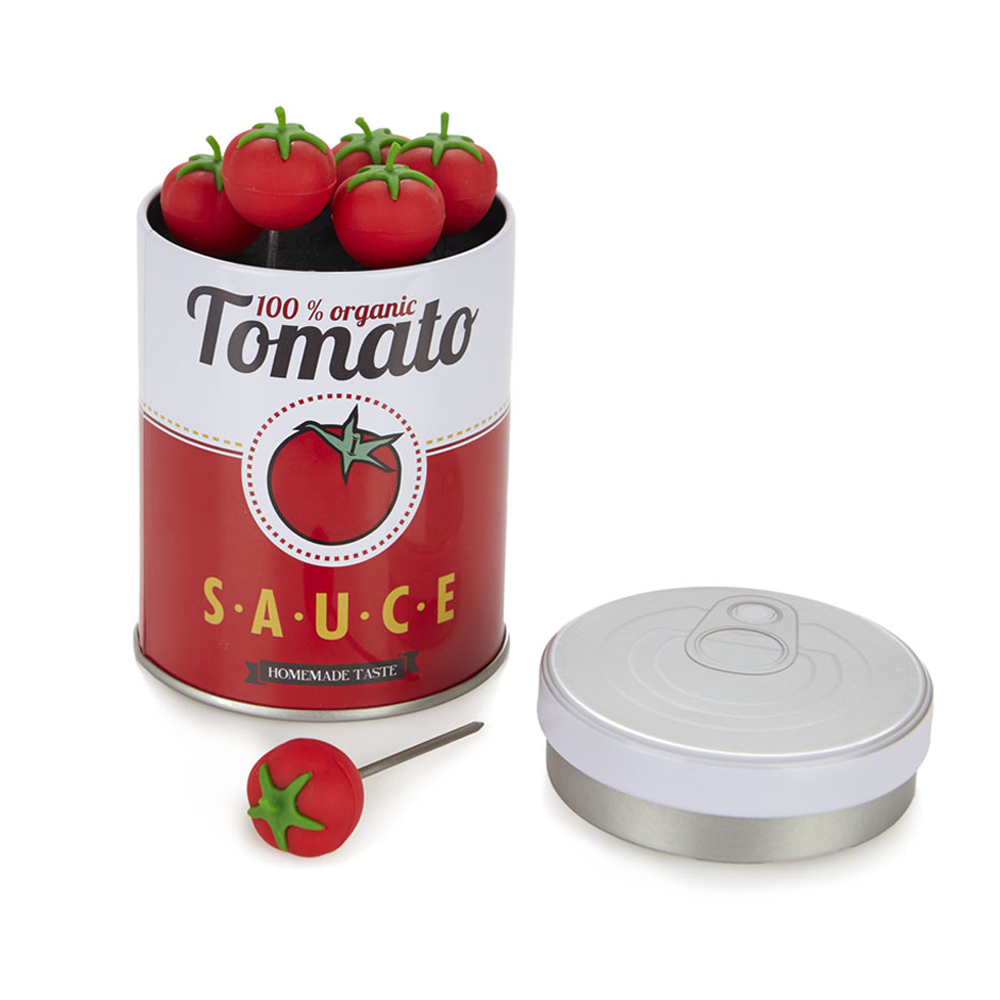 Sbam Design Set di 6 forchettine da aperitivo – Tomato